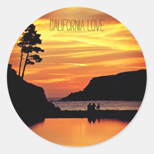 California Love Beach Sunset Sticker
