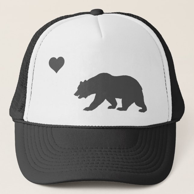 California Love Silver And Black Trucker Hat (Front)