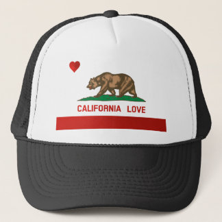 California Love State Flag Trucker Hat (black)