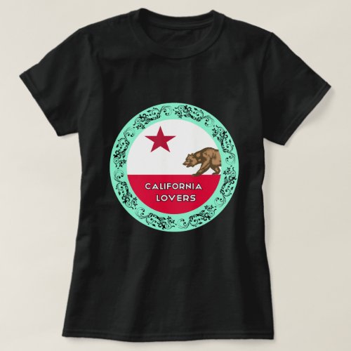 California LoverCalifornia flag circle T_Shirt