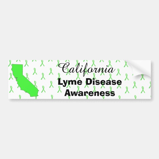 California Lyme Disease Awareness Bumper Sticker (Front)