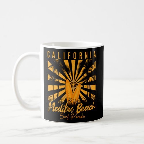 California Malibu Beach Surf Paradise Vintage Summ Coffee Mug