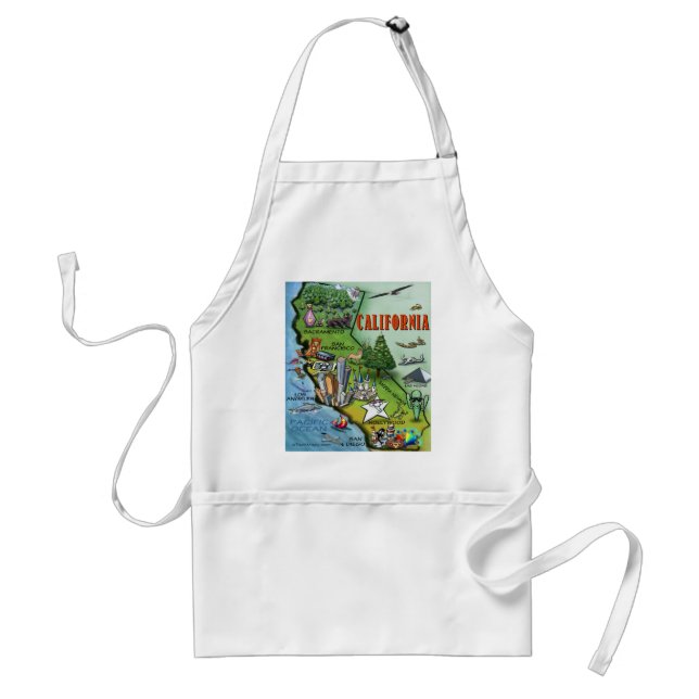 California Map Adult Apron (Front)