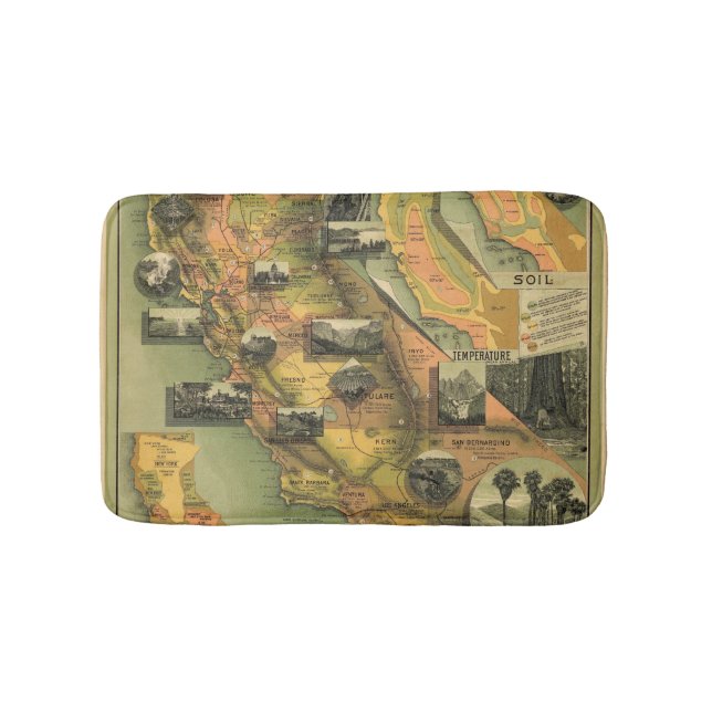 California Map Bathroom Mat (Front)