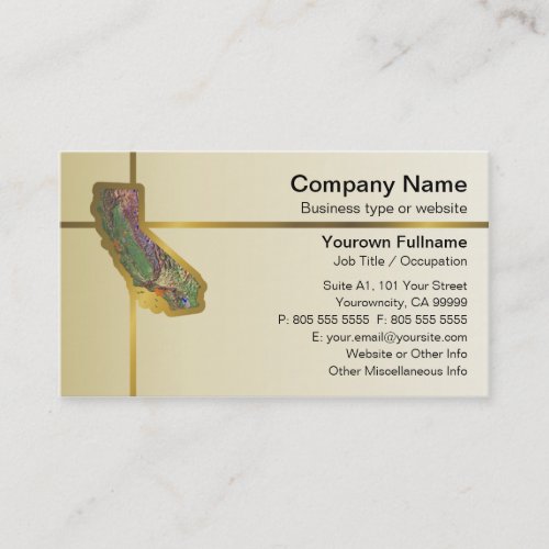 California Map Business Card