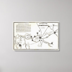 California Map Canvas Print