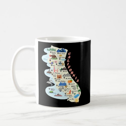 California Map Fun Graphic  Coffee Mug