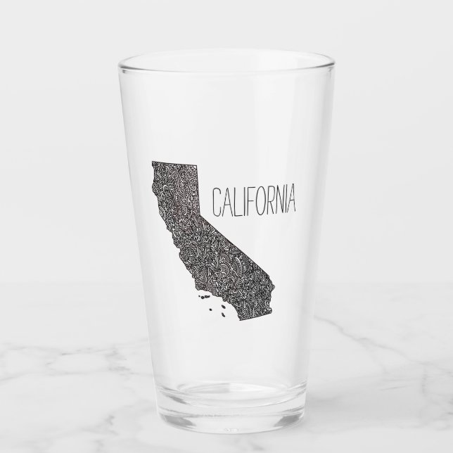 California Map Glass (Front)
