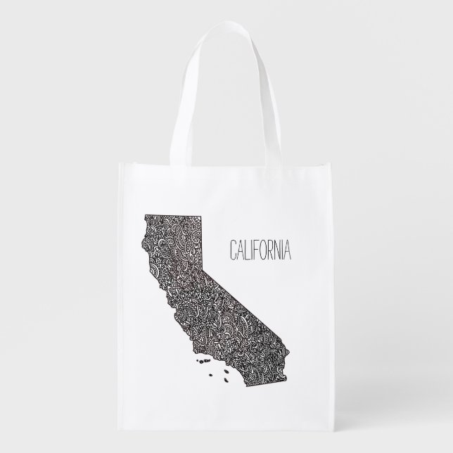California Map Grocery Bag (Front)