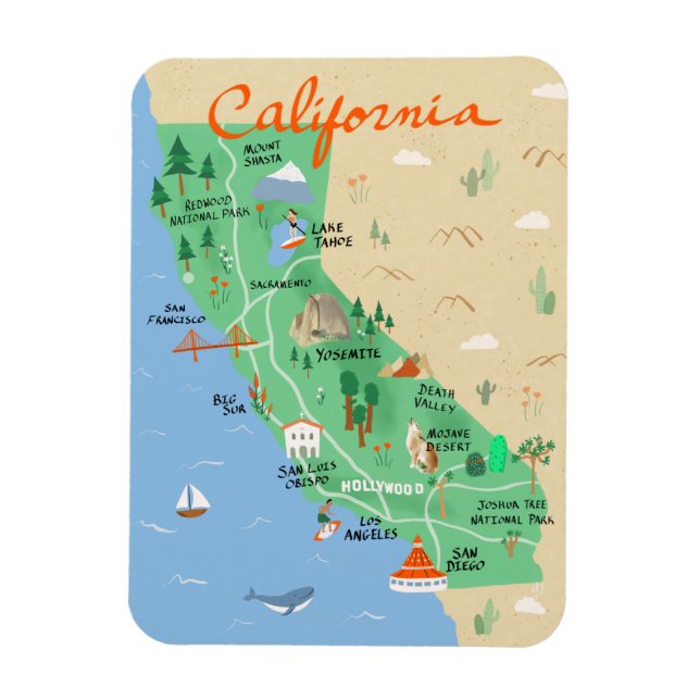 California Map Magnet (Vertical)