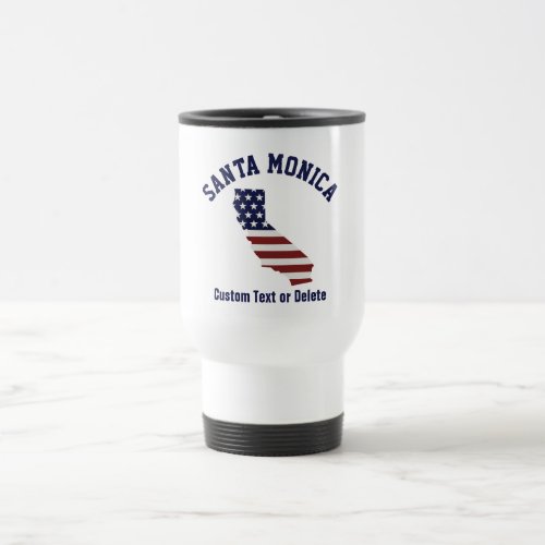 California Map  Patriotic USA Flag  Your City Travel Mug