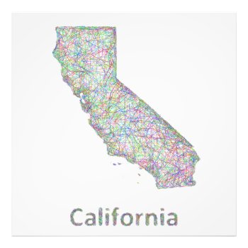 California Map Photo Print by ZYDDesign at Zazzle
