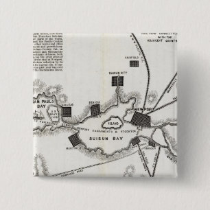 California Map Pinback Button