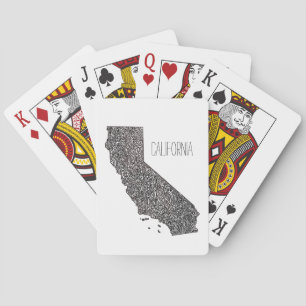 California Map Poker Cards