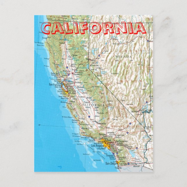 California Map Postcard (Front)