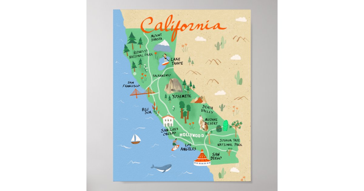 California Map Poster | Zazzle