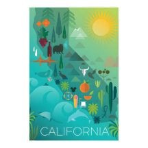 California Map Print