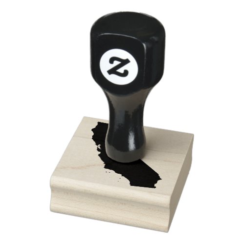 California Map Shape Rubber Stamp
