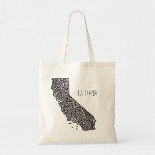 California Map Tote Bag