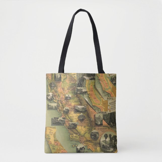 California Map Tote Bag (Front)