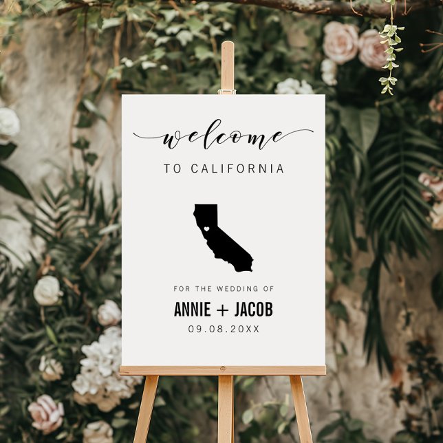 California Map Wedding Welcome Sign, Foam Board (Creator Uploaded)