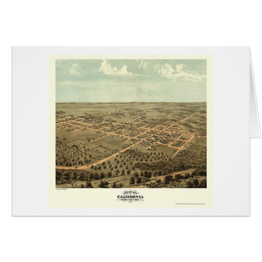 California, MO Panoramic Map - 1869 Cards (Front Horizontal)