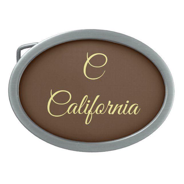 California Monogram Belt Buckle (Front)