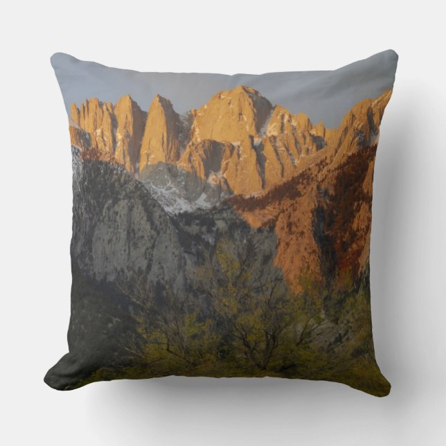 California, Mount Whitney, Inyo National Forest 3 Throw Pillow (Front)