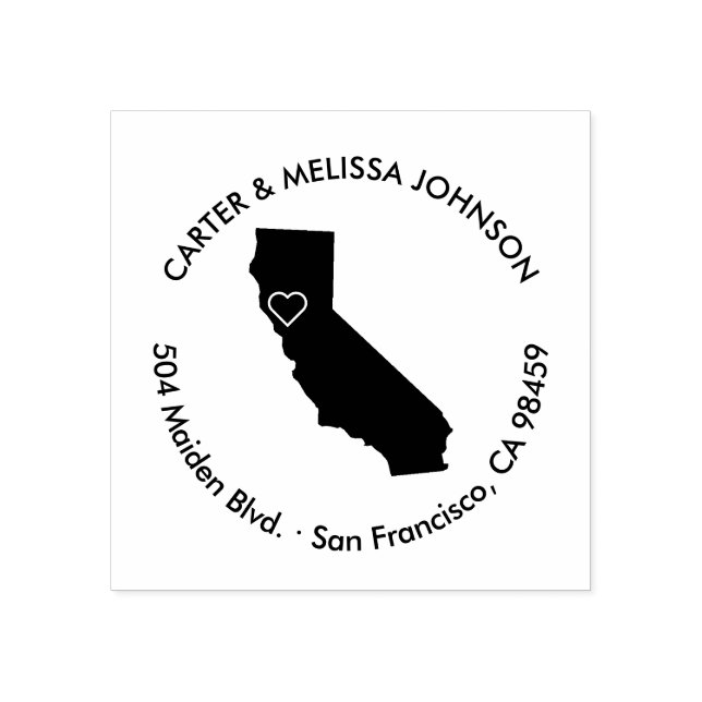 California Moving Announcement Address Stamp (Imprint)