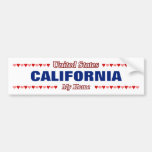 [ Thumbnail: California - My Home - United States; Hearts Bumper Sticker ]