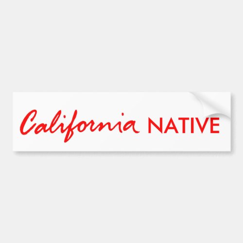 California Native Bumper Sticker