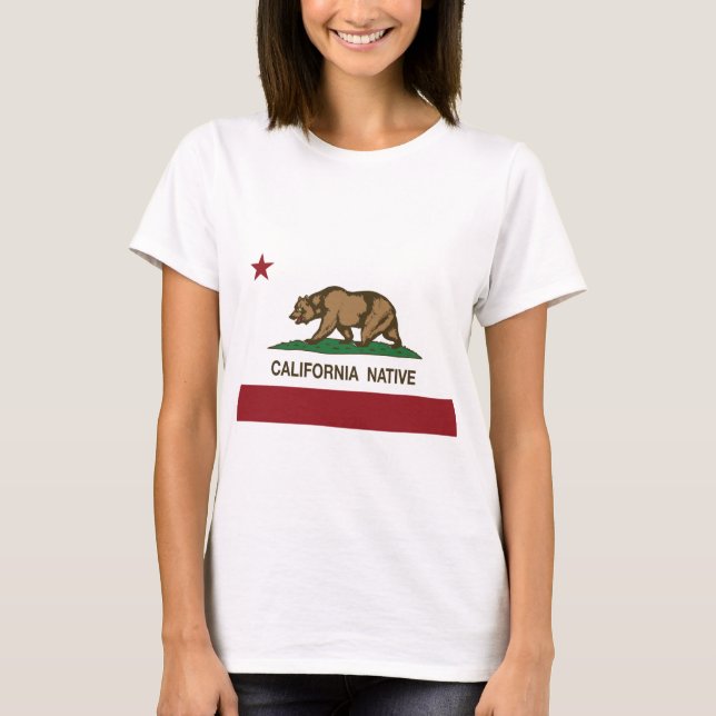 California Native Republic Flag T-Shirt (Front)