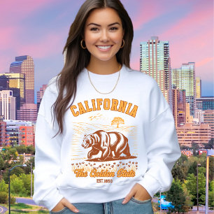 California Nature Lover Gift – Retro Bear Sweatshirt