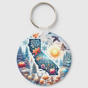 California Nature Winter  Keychain