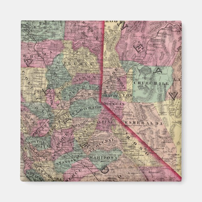 California, Nevada 3 Magnet (Front)