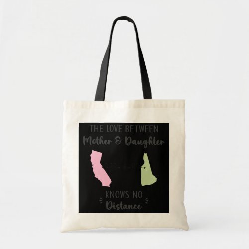 California New Hampshire Distance Mothers Day Tote Bag