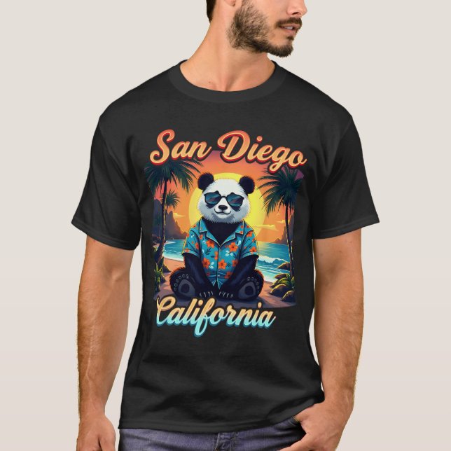California New Year 2025 Family Trip Vaction Panda T-Shirt (Front)