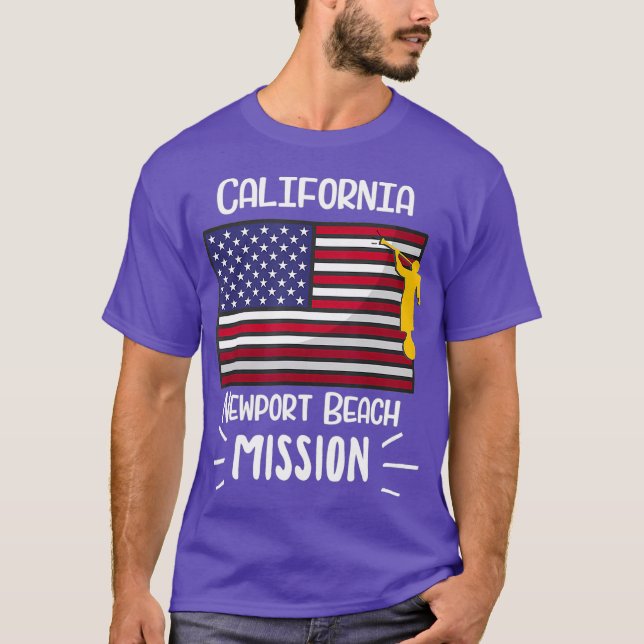 California Newport Beach Mormon LDS Mission Gift T-Shirt (Front)
