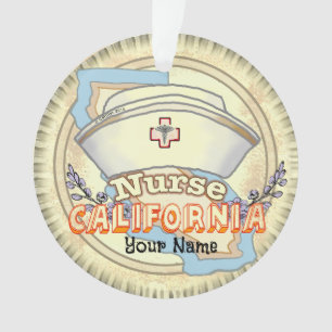 California Nurse Ornament