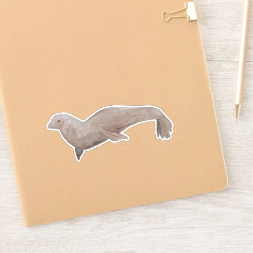 California Ocean Animal Art Watercolor Sea Lion Sticker