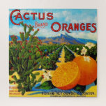 California Oranges Jigsaw Puzzle<br><div class="desc">A vintage fruit crate label from San Bernadino,  California. It's exceptional!  We've repurposed it on a big,  20 x 20 jigsaw puzzle.</div>