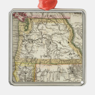 California, Oregon, Utah Metal Ornament