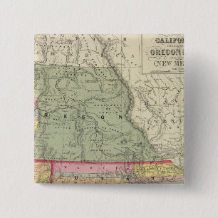 California, Oregon, Utah, New Mexico 2 Pinback Button