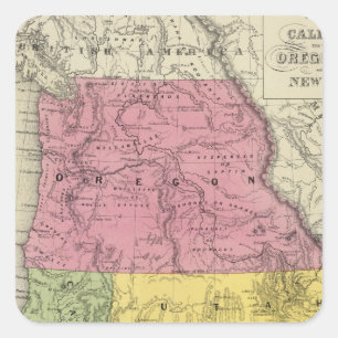 California, Oregon, Utah, New Mexico Square Sticker