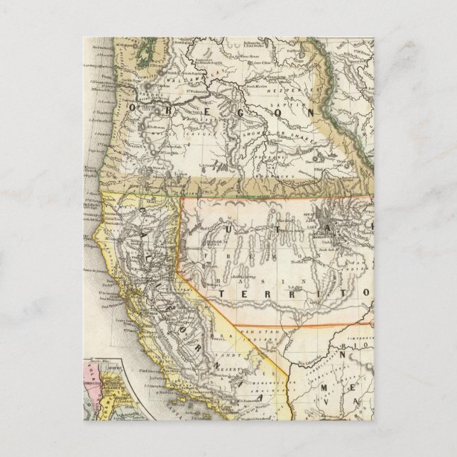 California, Oregon, Utah Postcard (Front)
