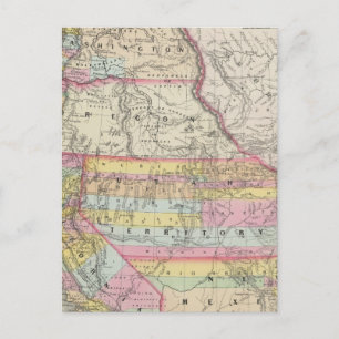 California, Oregon, Washington, Utah, New Mexico 5 Postcard