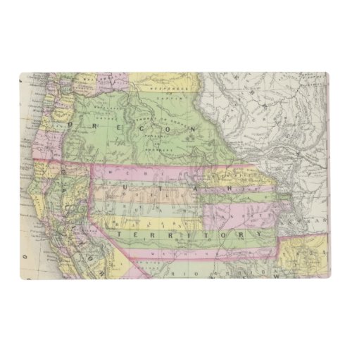 California Oregon Washington Utah New Mexico 6 Placemat