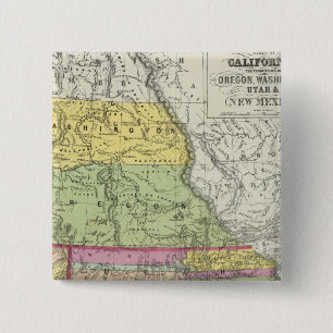 California, Oregon, Washington, Utah, New Mexico 8 Pinback Button