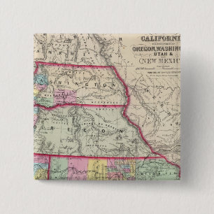 California, Oregon, Washington, Utah, New Mexico Button