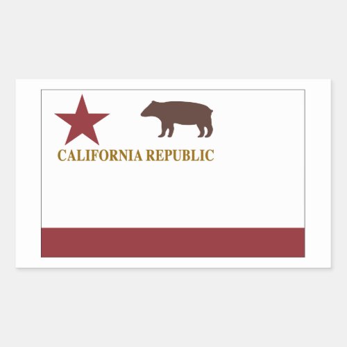California Original State Flag Rectangular Sticker